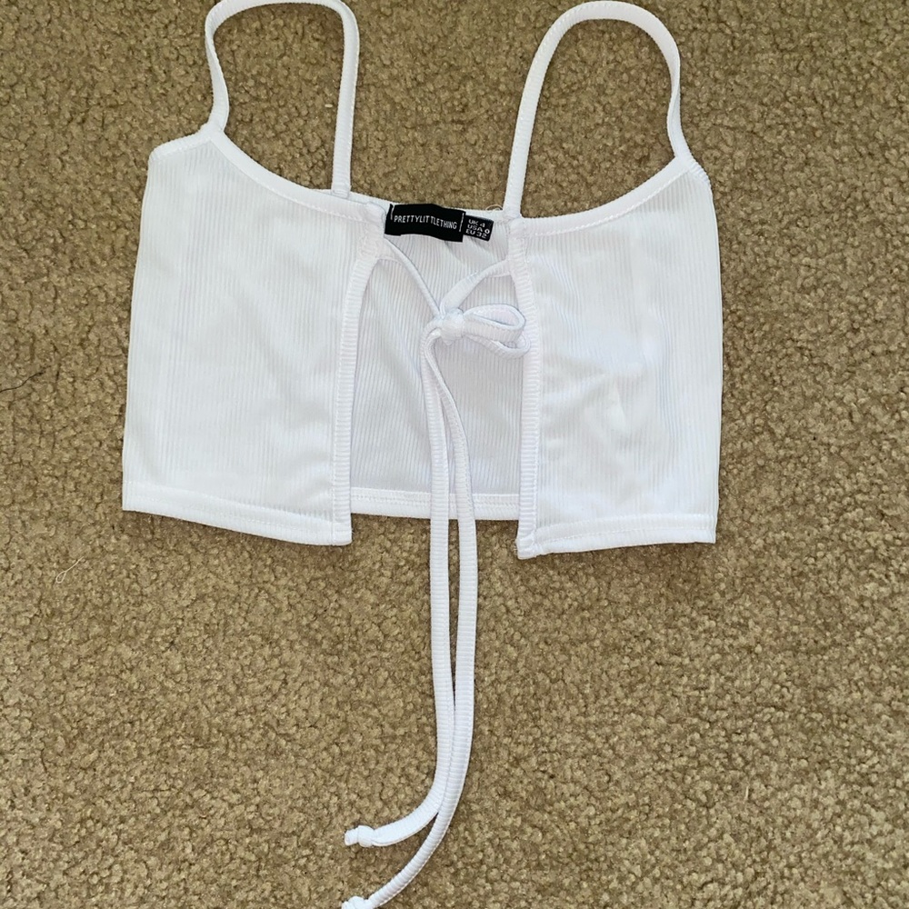 Front tie crop top